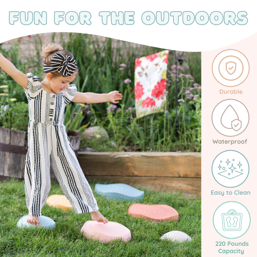 Capri & Camden Co. Balance Stones easy to wipe clean after busy play.
