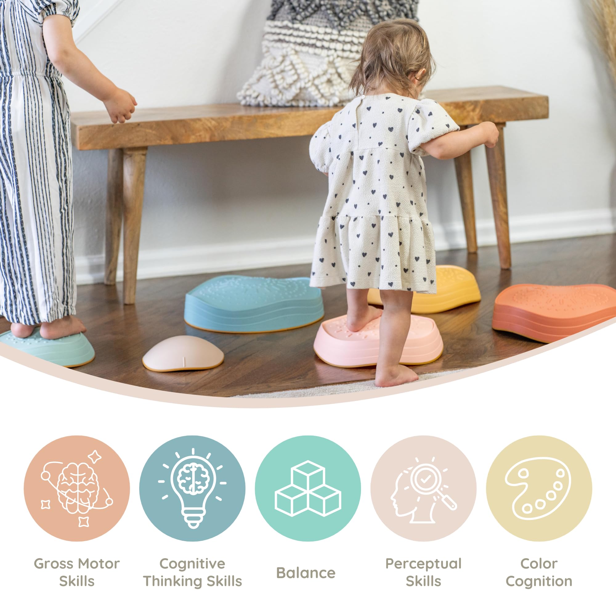 Capri & Camden Co. Balance Stones suitable for indoor and outdoor activities.