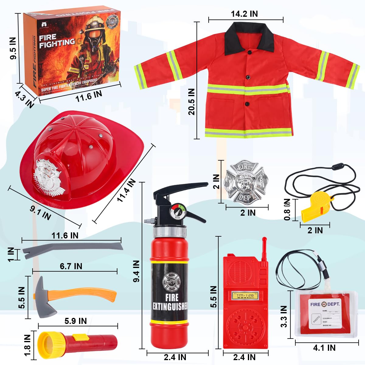 CAPTAIN CHAOWING fire extinguisher toy adds safe interactive pretend action