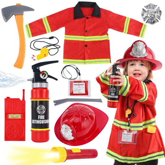 CAPTAIN CHAOWING fireman costume kit for imaginative play and rescue adventures