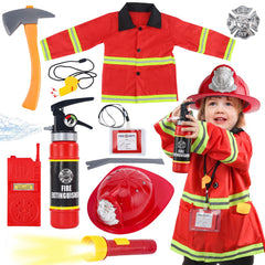 CAPTAIN CHAOWING fireman costume kit for imaginative play and rescue adventures