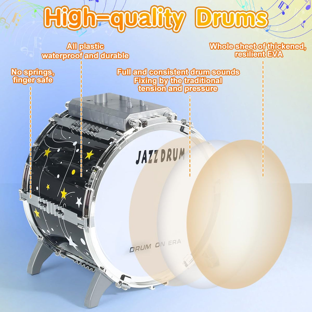 Captain Chaowing kids drum set cymbal offers dramatic accents during play sessions