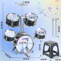 Captain Chaowing kids drum set medium drums provide balanced sound for budding percussionists