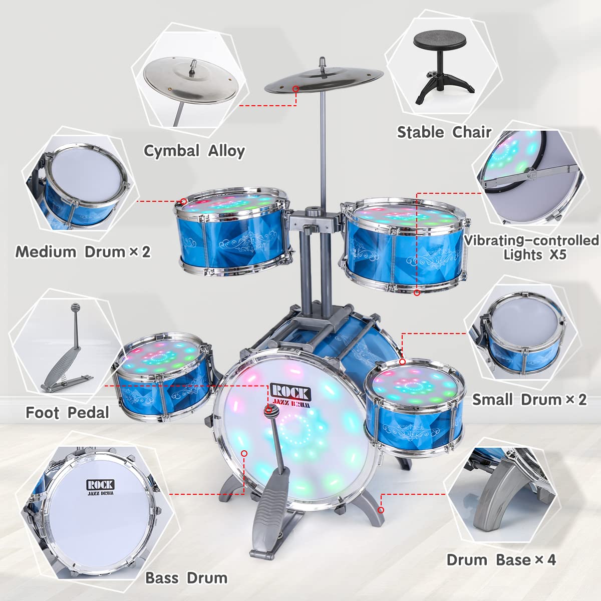 CAPTAIN CHAOWING light up play set invites visual feedback with every beat.
