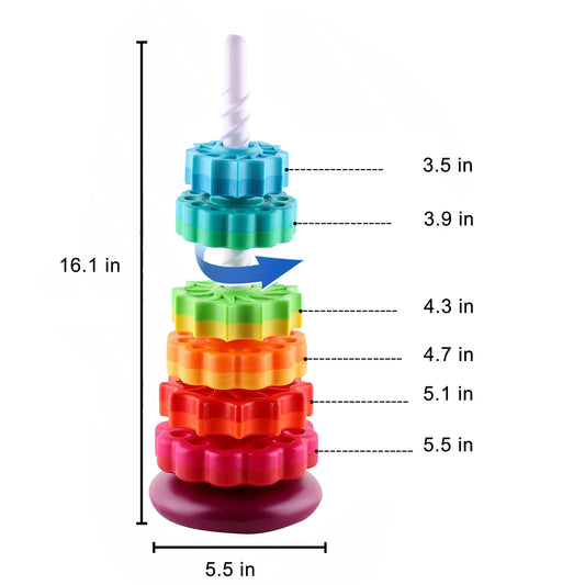 CAPT.GOOSE stacking rings encourage hand-eye coordination during early learning