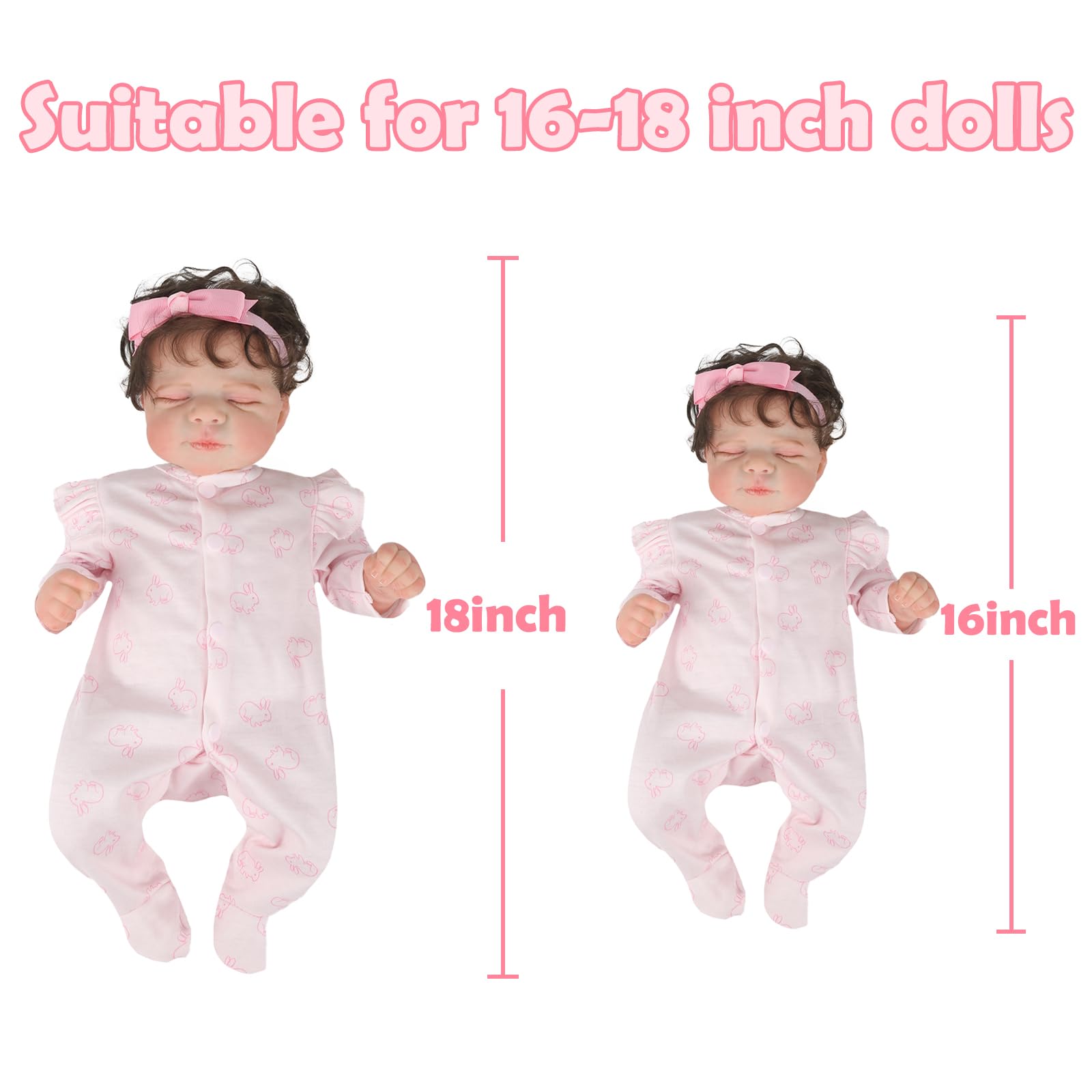 CARANOVO elastic clothes make dressing quick and easy for kids playing with 16-18 inch dolls