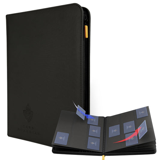 Card Guardian 9-pocket binder front cover shows premium build for durable storage