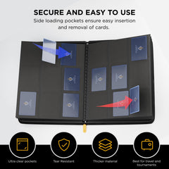 Card Guardian 9-pocket binder internal pages neatly organize cards