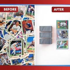 Cardboard Gold 3x4 top loaders fit standard cards securely.