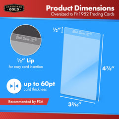 Cardboard Gold 9 mil crystal-clear plastic enhances card visibility.