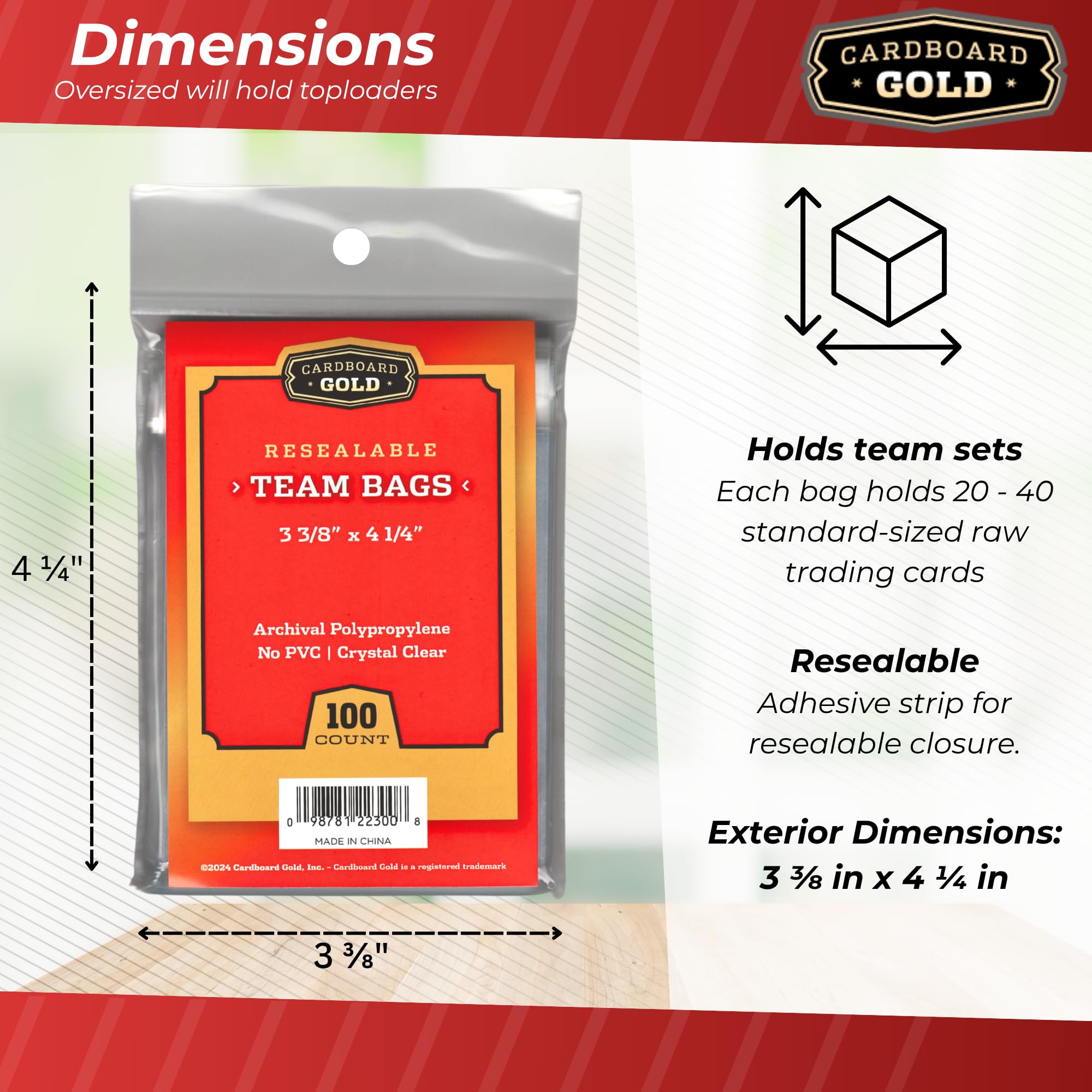 Cardboard Gold acid-free protection helps prevent yellowing over time.