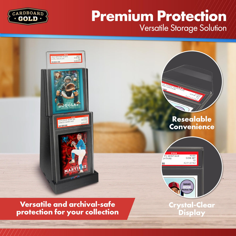 Resealable closure seals out dust and scratches for long-term protection.