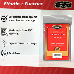 Cardboard Gold resealable strip enables secure closure and easy access.