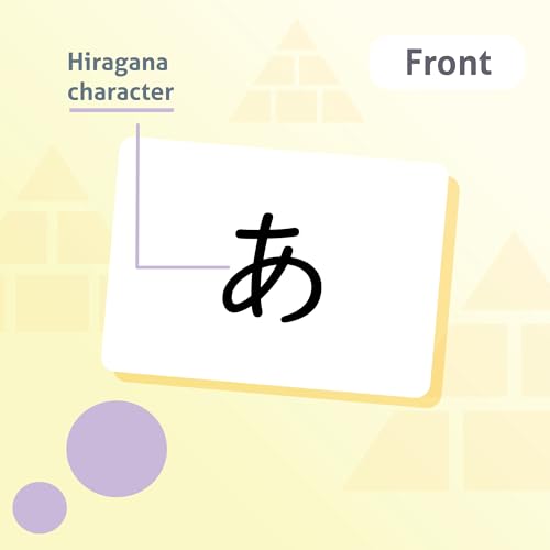 Carddia Hiragana flashcard back shows romaji and writing guidance