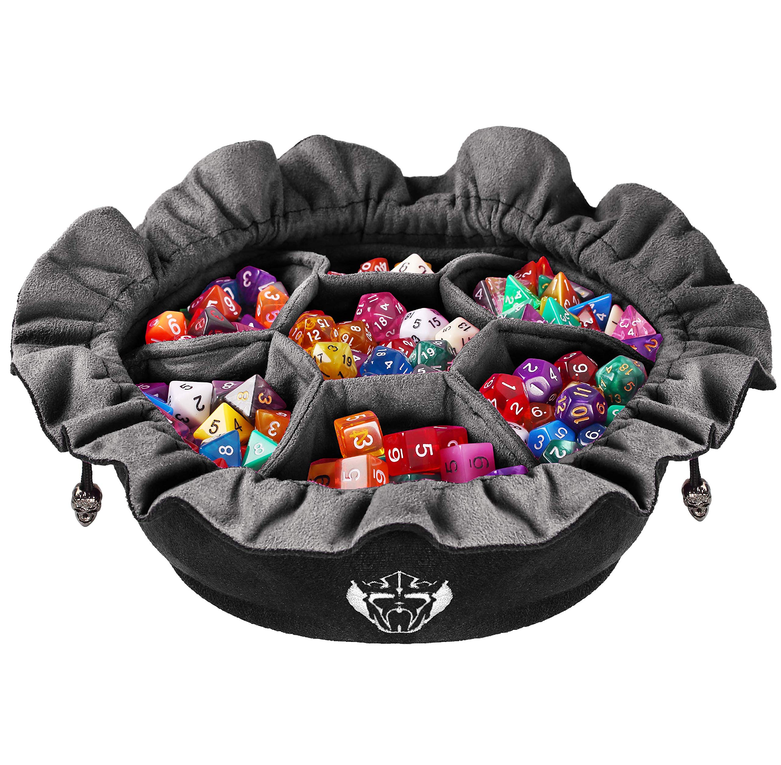 CardKingPro Immense Dice Bag with pockets keeps dice organized for quick access.