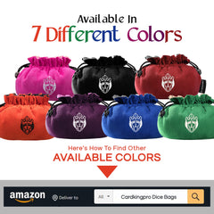 CardKingPro Immense Dice Bag shows seven compartments for tidy dice storage.
