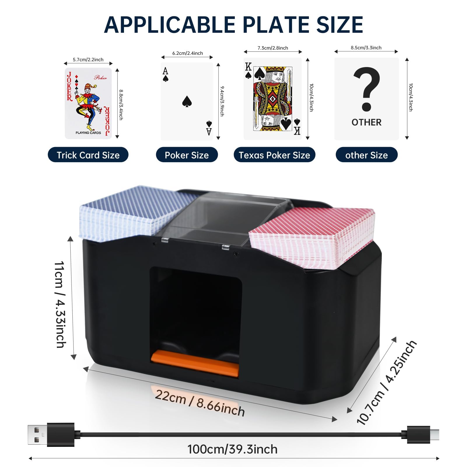 CARDSPIN compact portable design fits easily in hands and bags.
