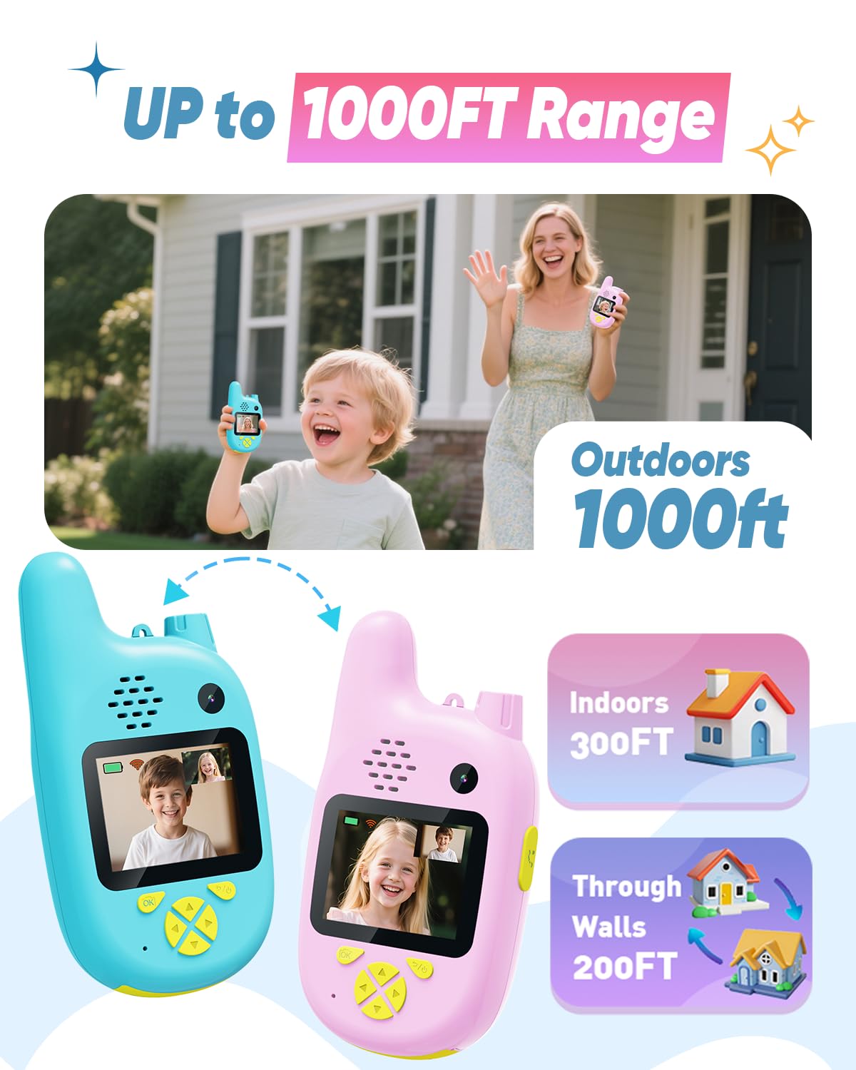 Careenoah video walkie talkies video call lets kids share moments with friends.