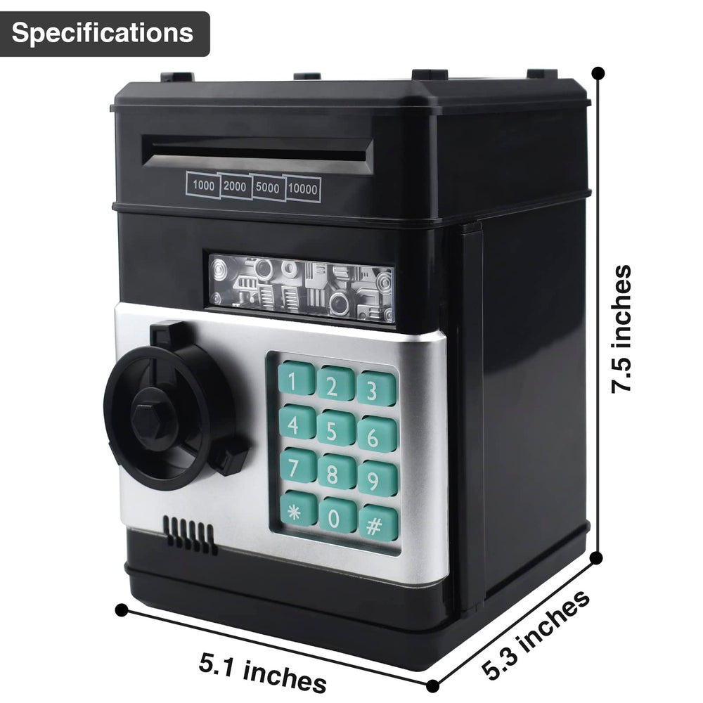 Cargooy Mini ATM Piggy Bank battery compartment closeup shows power setup