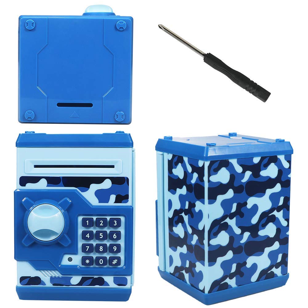 Cargooy piggy bank battery access area showing electronic features