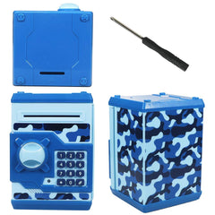 Cargooy piggy bank battery access area showing electronic features
