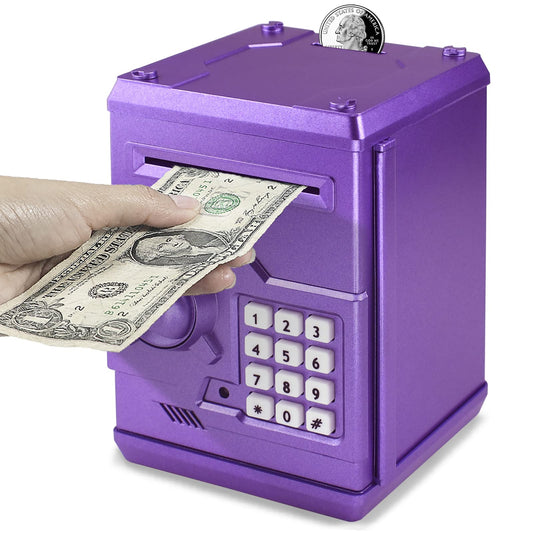 Cargooy Mini ATM Piggy Bank front view showing compact design for kids' savings