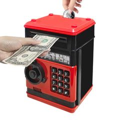 Cargooy Mini ATM Piggy Bank front view with password lock for kids' savings.