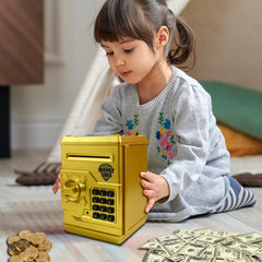 Cargooy mini ATM piggy bank package included, ready for gift giving.