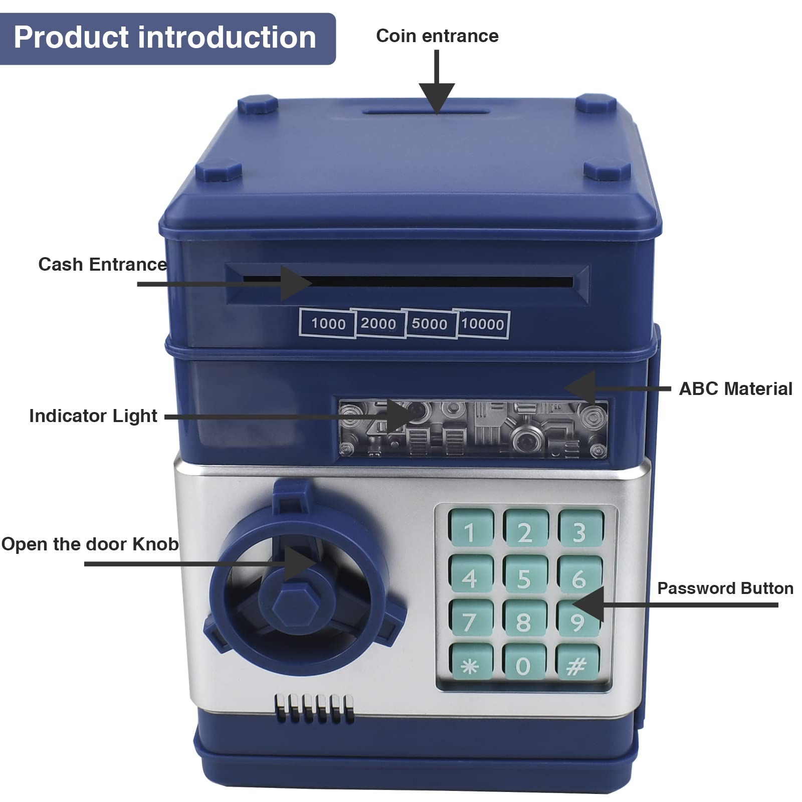 Cargooy piggy bank password lock with four digit code