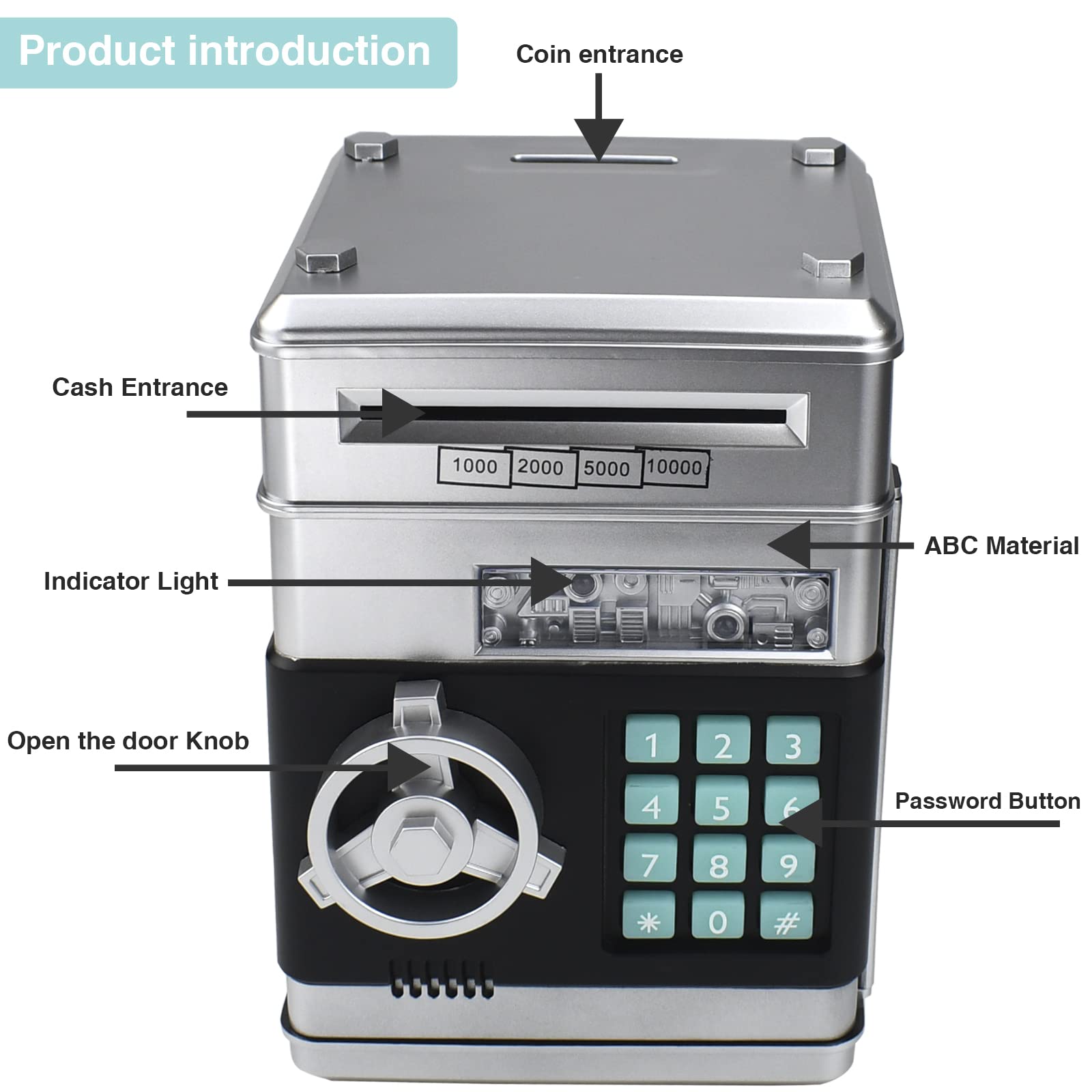 Cargooy piggy bank password lock close-up demonstrates secure access for allowances
