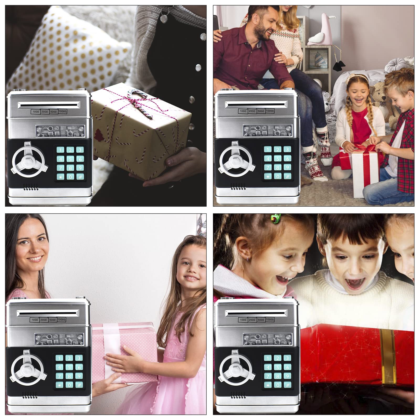 Cargooy piggy bank safety ABS material highlights kid-friendly durability