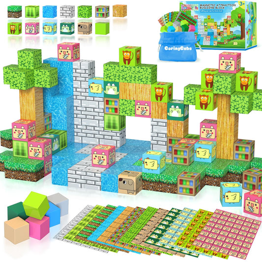 CaringCubs magnetic blocks with colorful tiles for hands-on STEM play