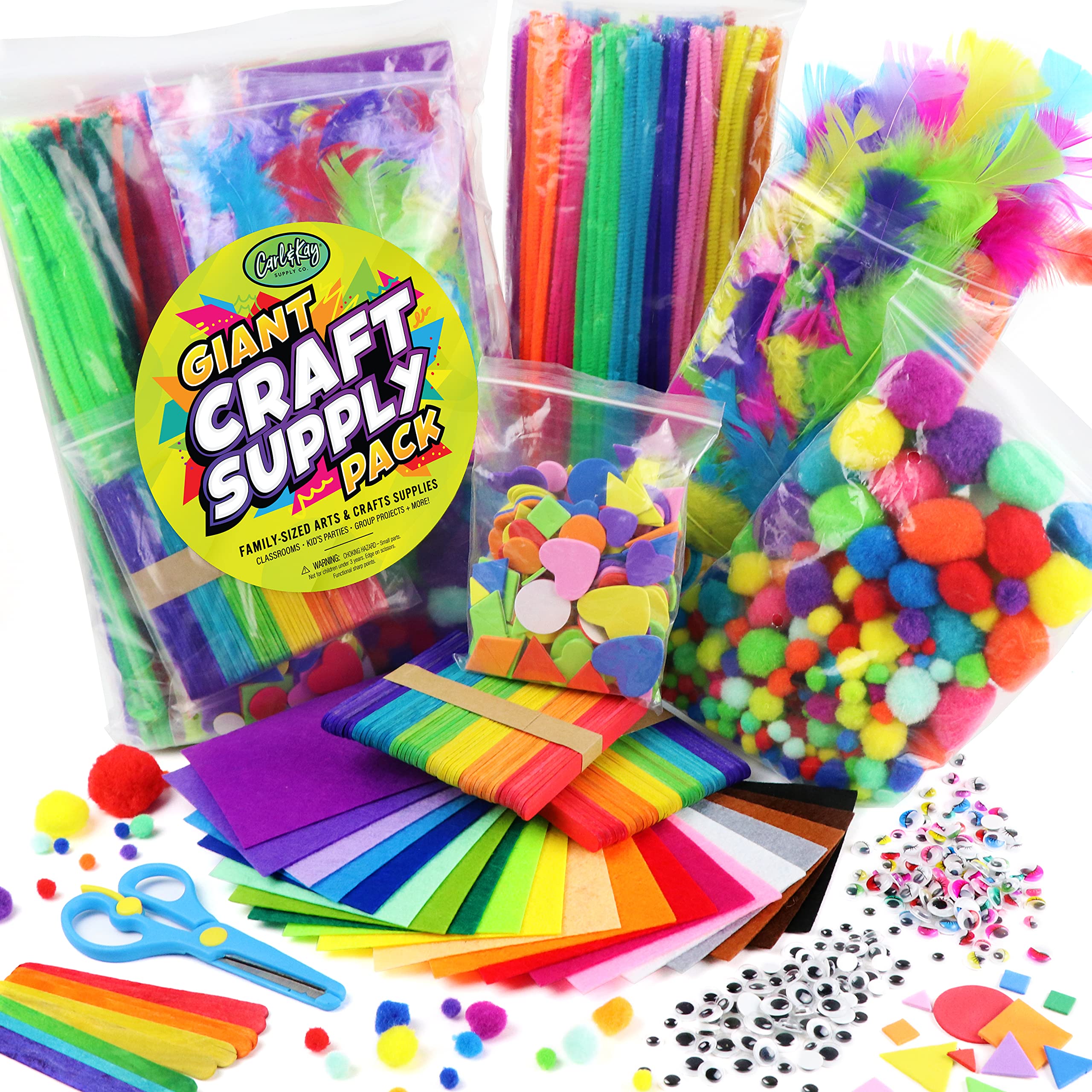 Carl & Kay bulk craft set packaging for easy storage and family crafting sessions