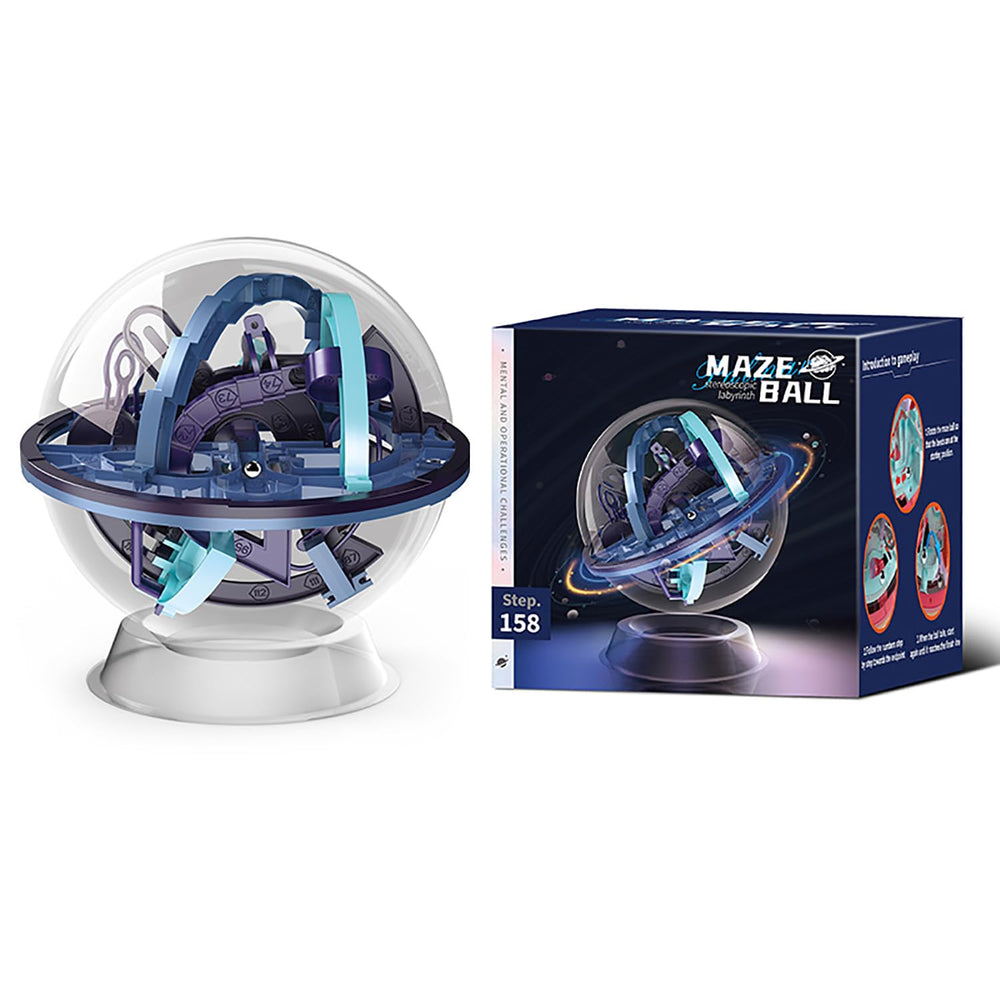 Carlerait Maze Ball 158-step puzzle offers challenging play in a compact size.