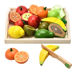 CARLORBO wooden apple for pretend play and color recognition.