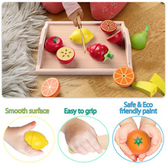 CARLORBO wooden kiwi for tactile texture exploration during play.