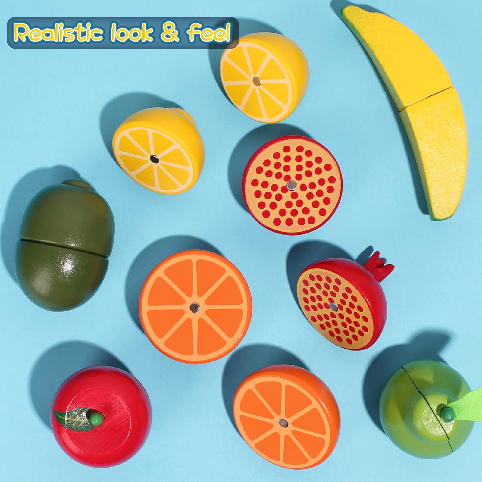 CARLORBO wooden orange for vibrant juice-inspired pretend meals.