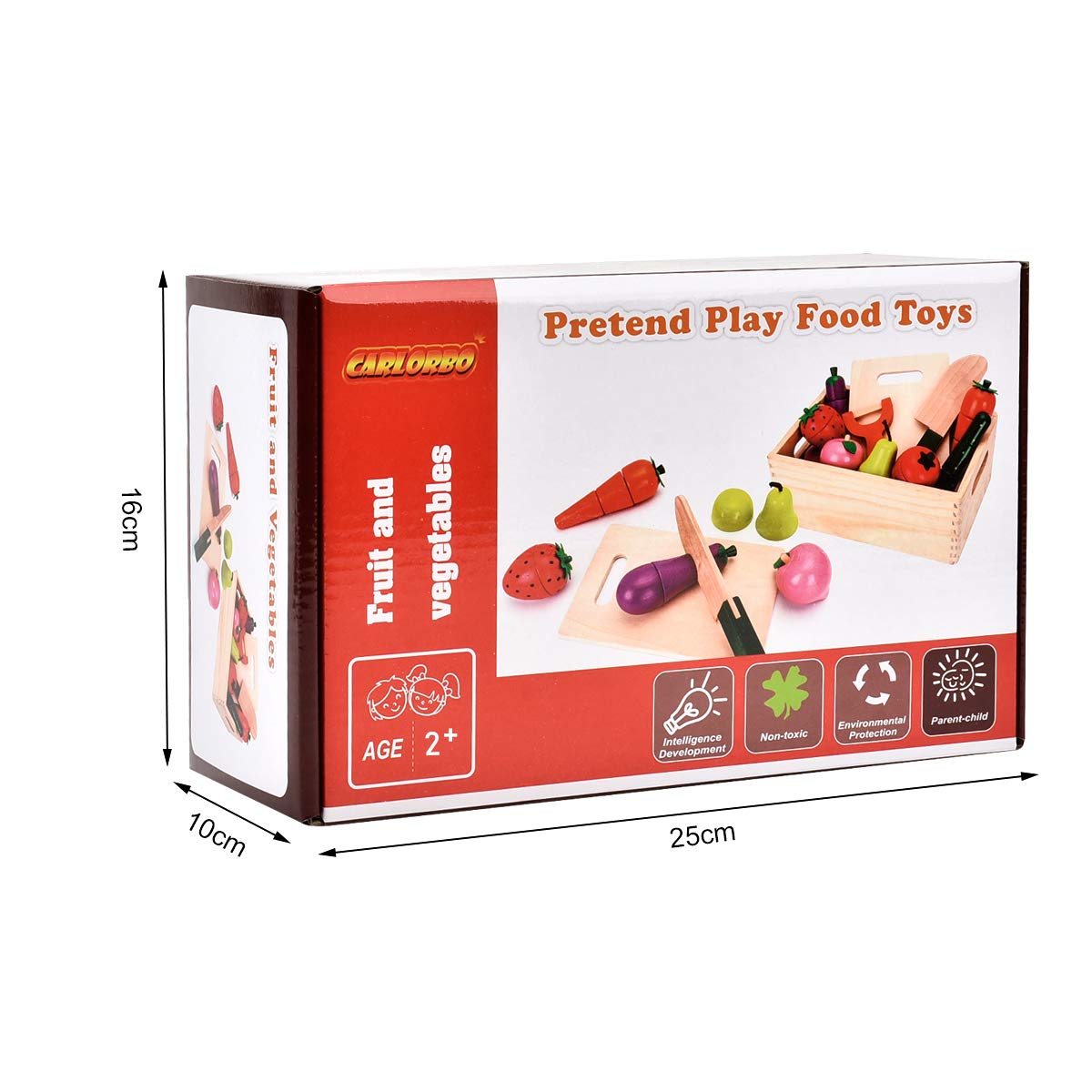CARLORBO cucumber play food for realistic veggie slices and counting