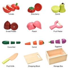 CARLORBO eggplant play food for imaginative play with colorful produce