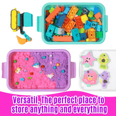 Carolart 3 Pack sensory bin with removable labels helps organize art supplies.