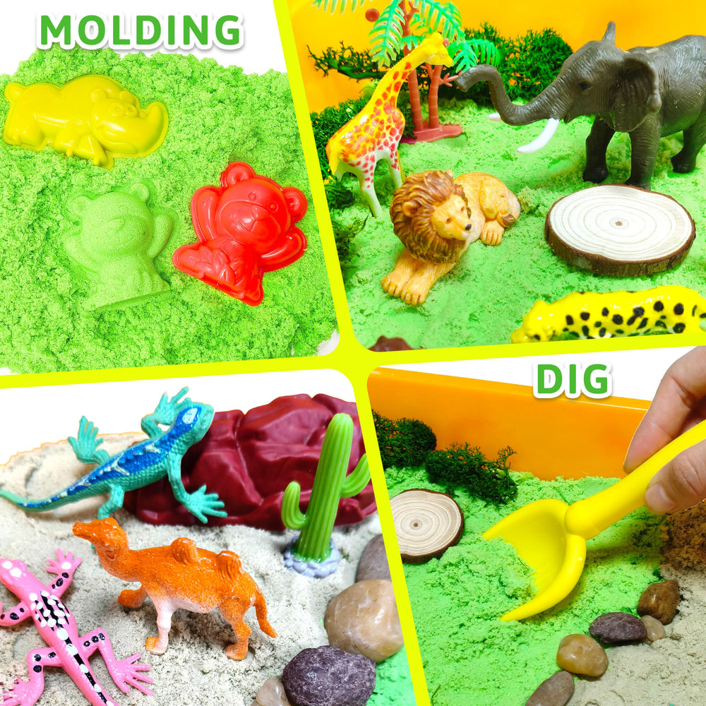Carolart Desert Animals Play Sand Set with camels for discovery and pretend play