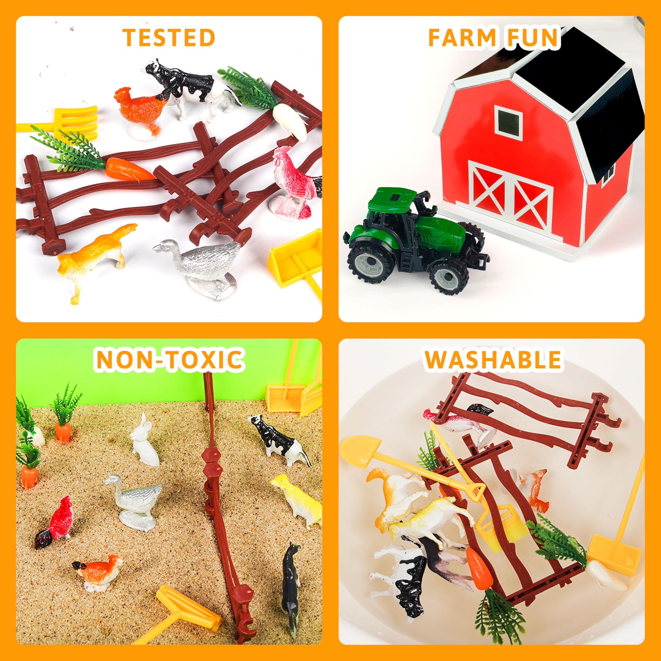 Carolart farm tools and fence for hands-on exploration and coordination