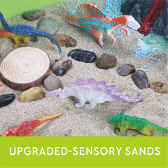 Carolart Natural Sand Dino Play supports hands-on exploration and creativity.