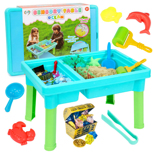 Carolart Ocean Sensory Table base assembly for compact, versatile play areas.