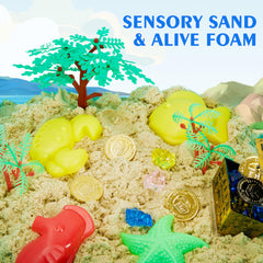 Carolart Ocean Sensory Table sea animals figures enhance storytelling and exploration.