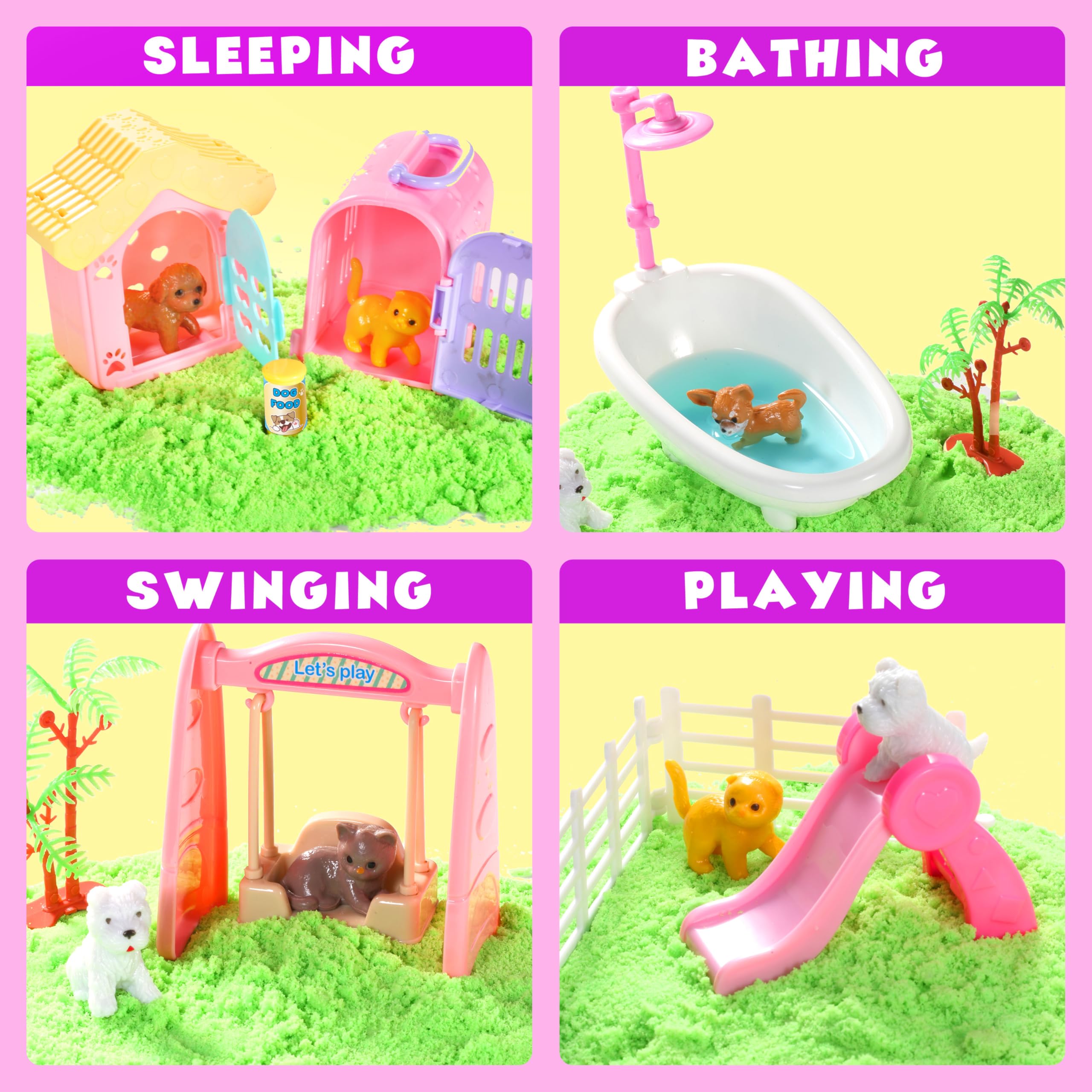 Carolart pet bath tub playset for pretend grooming moments
