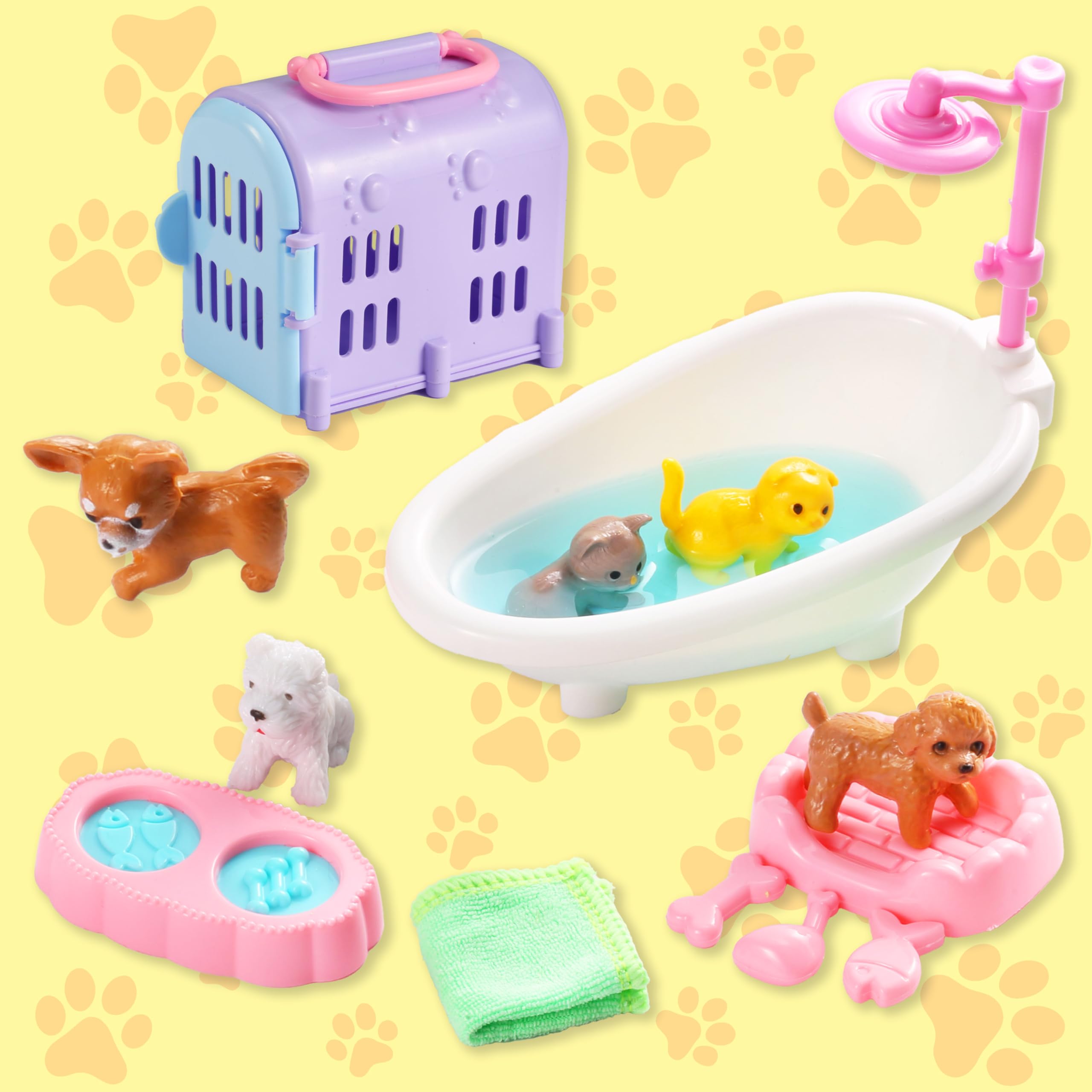 Carolart sensory bin cat figures support storytelling and fine motor practice
