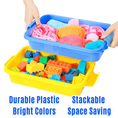 Carolart portable handle bin ideal for indoor and outdoor play