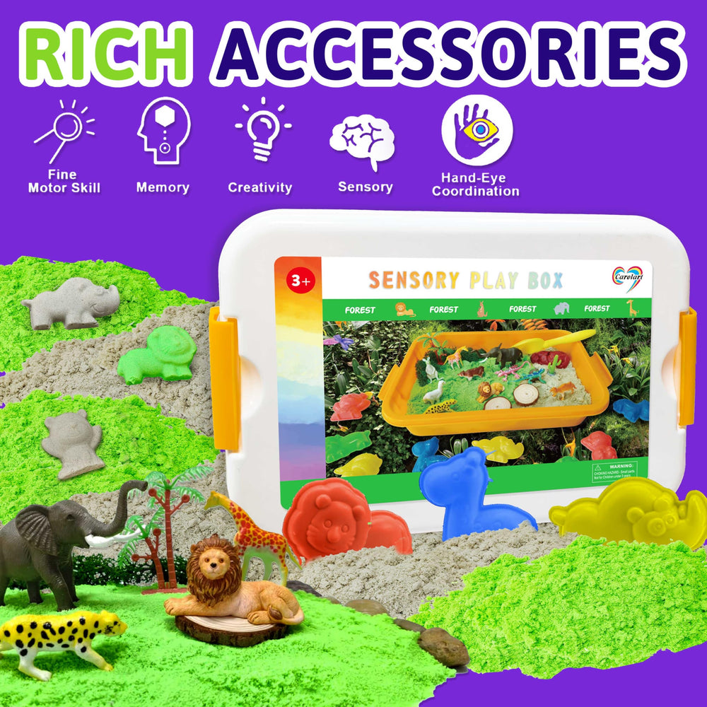 Carolart Safari Animal Figures playset with animals for storytelling and fine motor practice
