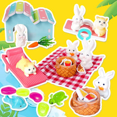 Carolart sand kit beach umbrella chairs invites sandbox exploration and creative storytelling.